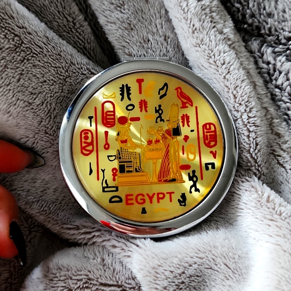 EGYPTIAN Small makeup mirror (VERY UNIQUE) - Picture 3 of 10